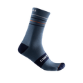 Castelli Endurance 15 Sock - Light Steel Blue/Pop Orange - White - D Byk Store
