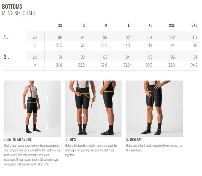 Castelli Endurance 2 Bibshort Men's - Black - D Byk Store