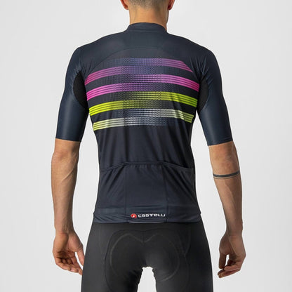 Castelli Endurance Pro Jersey (Savile Blue/Pink - Electric Lime) - D Byk Store