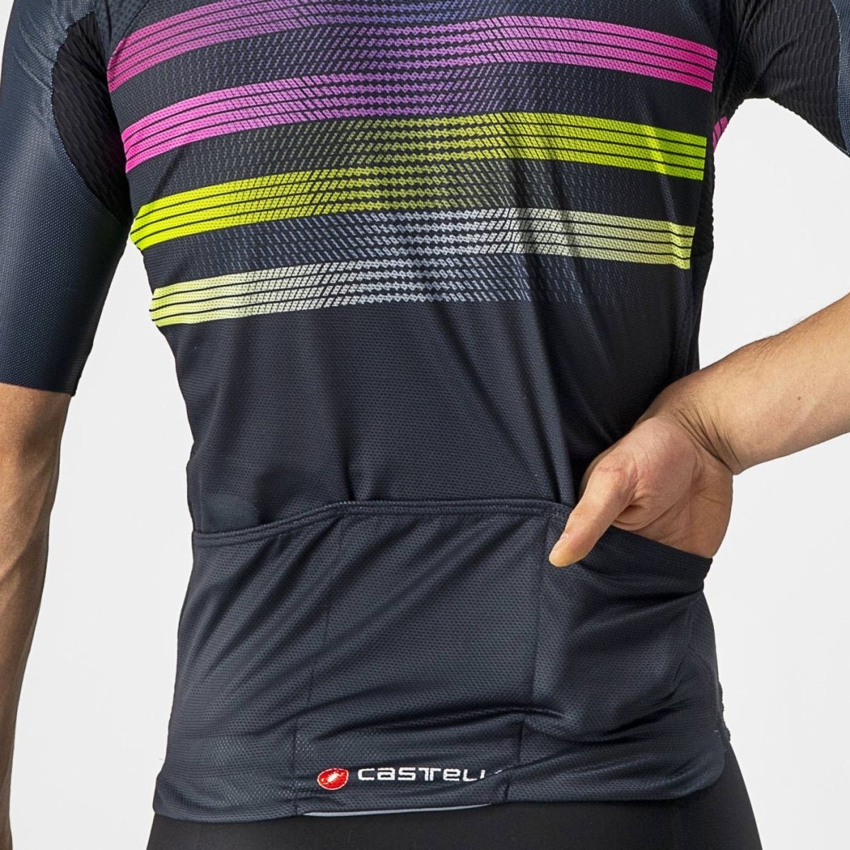 Castelli Endurance Pro Jersey (Savile Blue/Pink - Electric Lime) - D Byk Store
