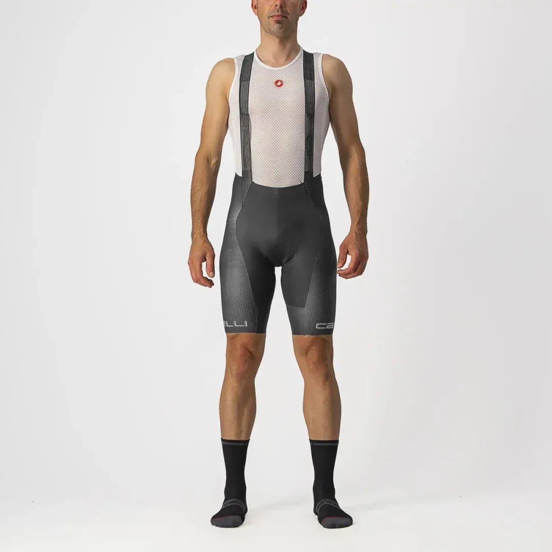 Castelli Free Aero RC Pro Bibshorts - Dark Gray / White - D Byk Store