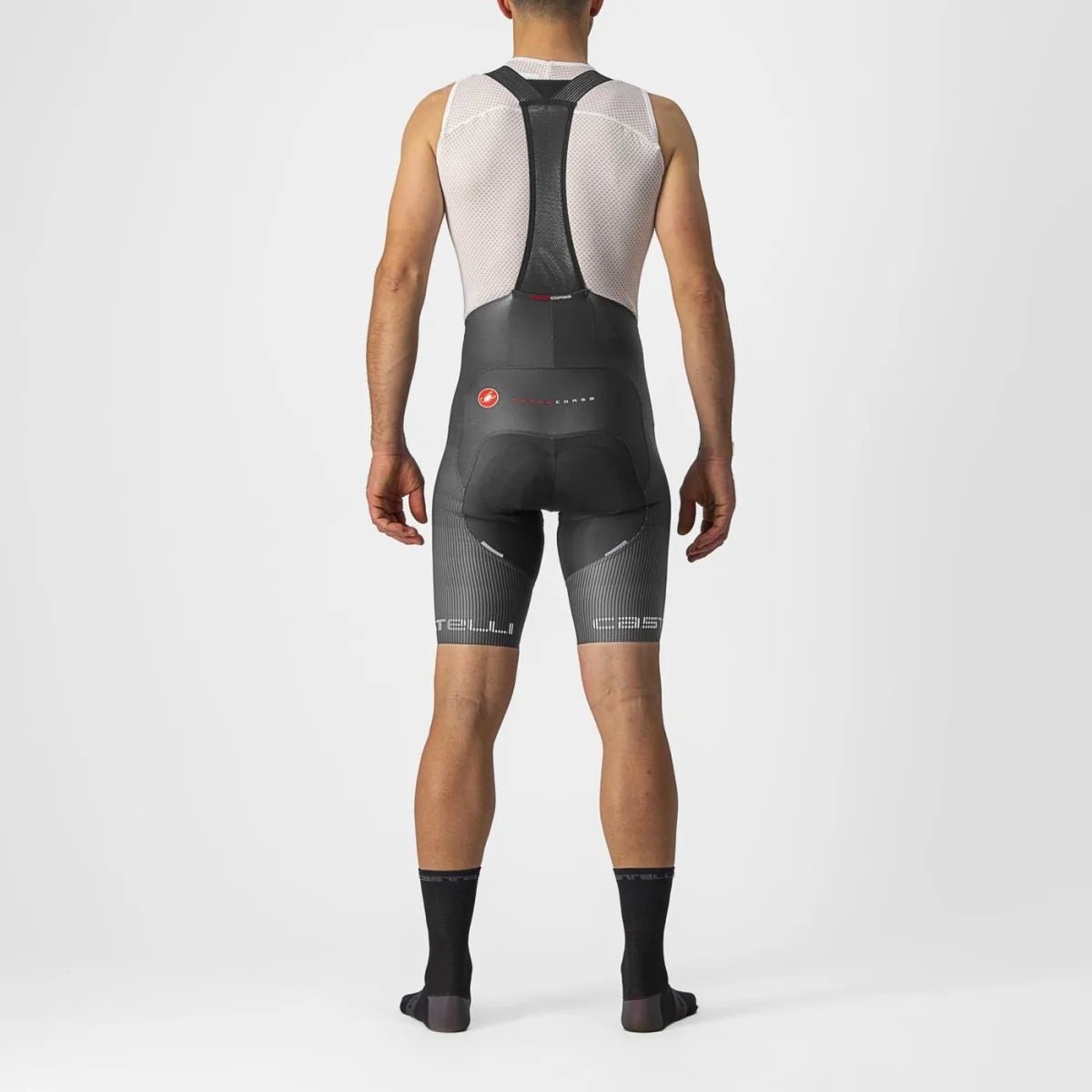 Castelli Free Aero RC Pro Bibshorts - Dark Gray / White - D Byk Store