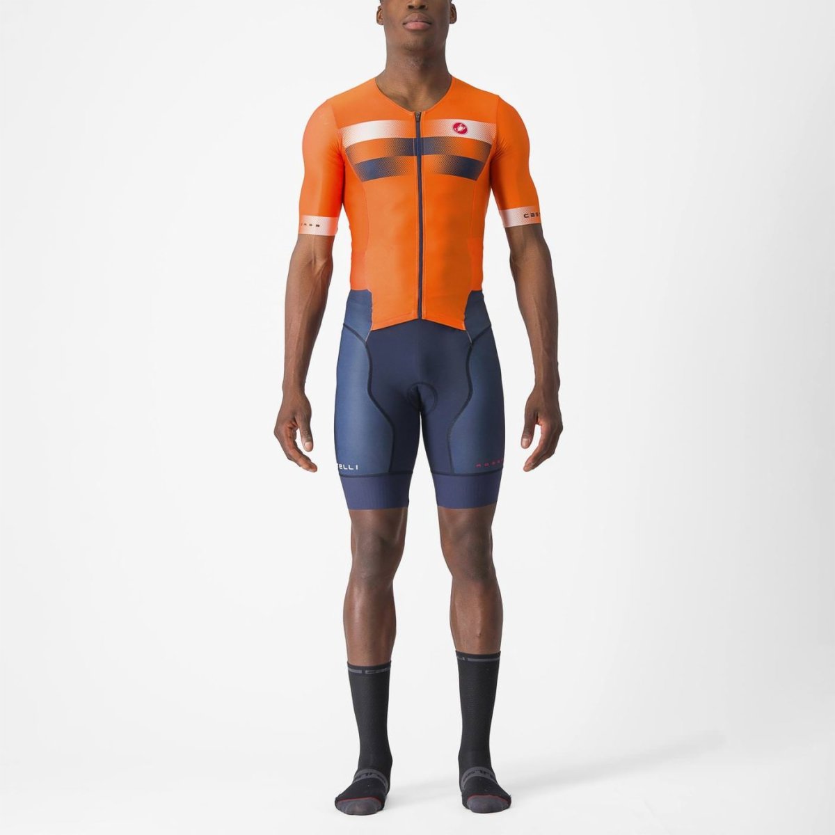 Castelli Free Sanremo 2 Suit - Short Sleeve - Electric Lime/Niagara Blue - D Byk Store