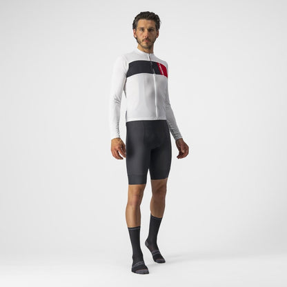 Castelli Prologo 7 Long Sleeve Jersey - Ivory/Light Black - Red - D Byk Store