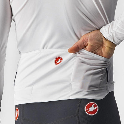 Castelli Prologo 7 Long Sleeve Jersey - Ivory/Light Black - Red - D Byk Store