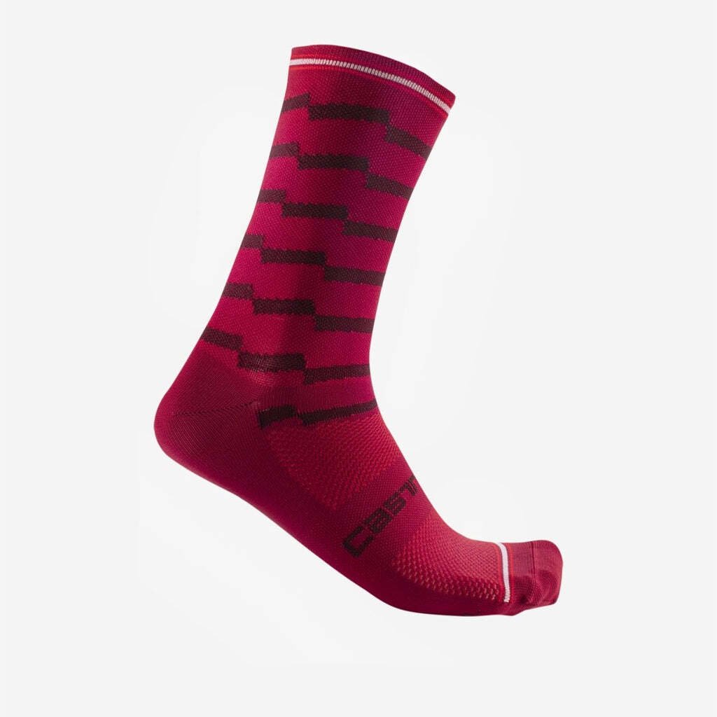 Castelli Unlimited 18 Socks - Red Bordeaux - D Byk Store