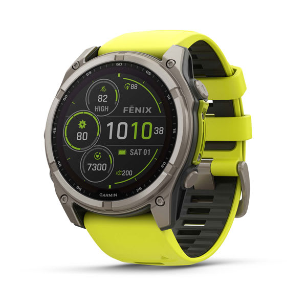 Garmin fēnix® 8 – 51 mm, Sapphire Solar (Titanium, Amp Yellow/Graphite Silicone) - D Byk Store