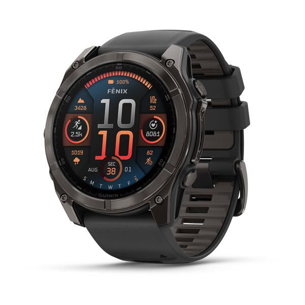 Garmin fēnix® 8 – 51 mm, AMOLED (Sapphire, Carbon Grey DLC Titanium, Black/Pebble Grey Silicone) - D Byk Store