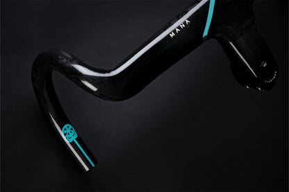 Chapter2 MANA2 Integrated Carbon Handlebar-Black/Aqua - D Byk Store