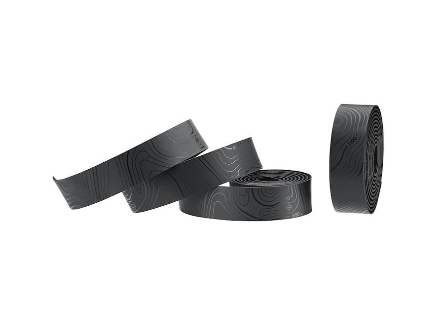 Ciclovation Advanced Bar Tape Leather Touch - Minimalism - Topographic Black - D Byk Store