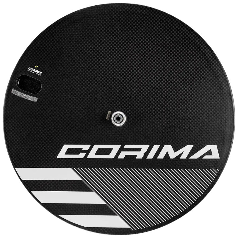 Corima Disc C+ Carbon Track Rear Wheel - Tubular, Ceramic (White Stripes) - D Byk Store