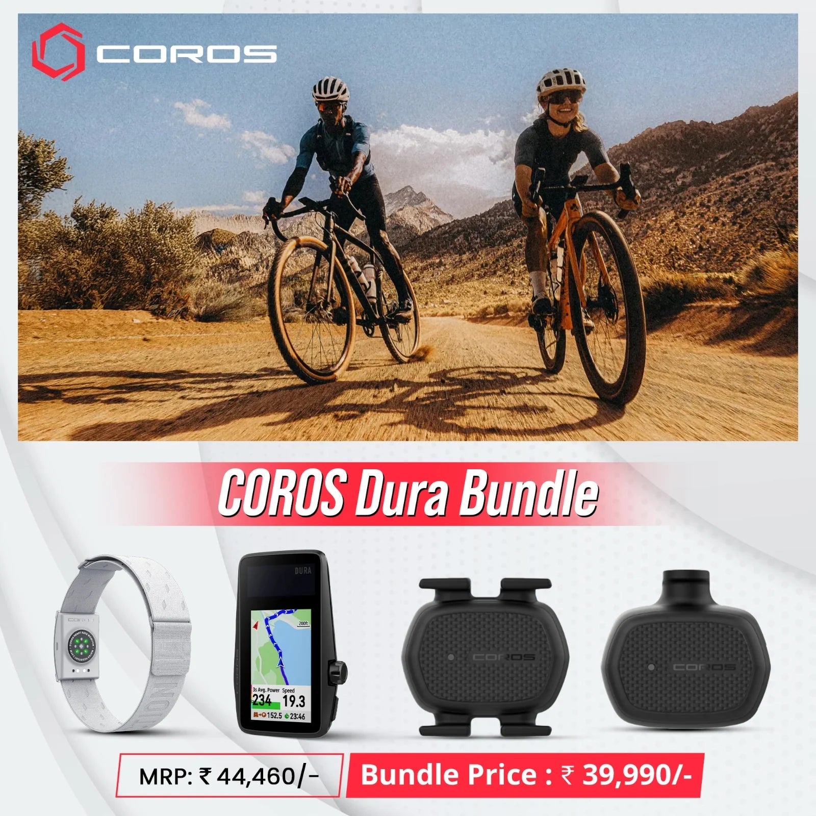 COROS Dura Solar GPS Bike Computer - D Byk Store