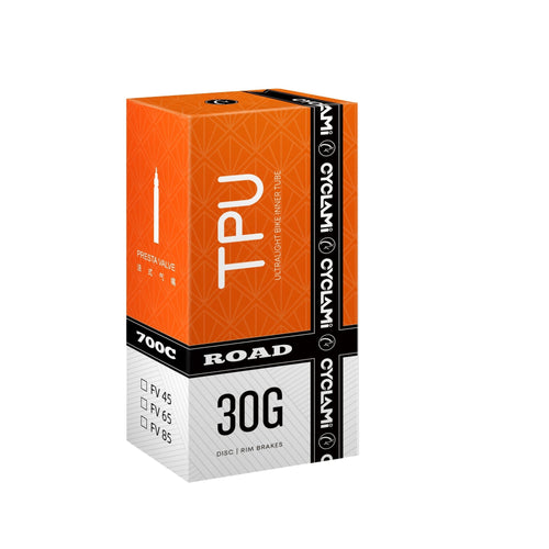 CYCLAMI 30g Orange TPU Road 18-32C 65mm Plastic Valve
