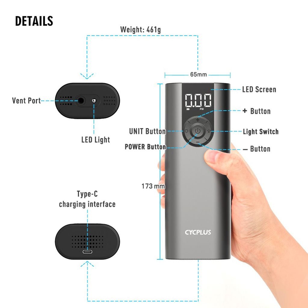 Cycplus A8 Electric Air Pump - D Byk Store