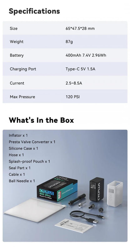 Cycplus AS2 Ultra Mini E - Pump - D Byk Store
