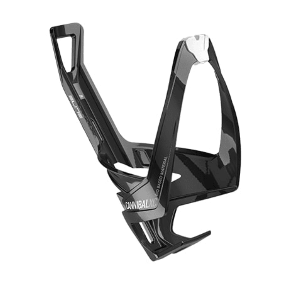 Elite Bottle Cage Cannibal XC Bio-Based - Black Glossy / White Graphic - D Byk Store