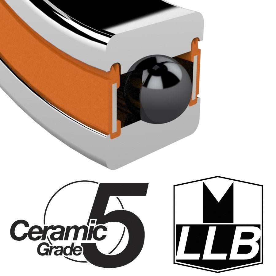 Enduro Bearings CH6802 LLB - ABEC 5 - Ceramic Hybrid Ball Bearing - 15x24x5mm - D Byk Store