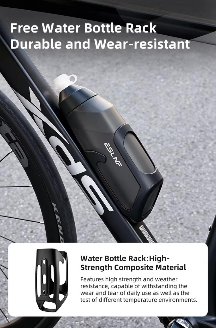 ESLNF Aero Water Bottle with Cage - 680ml - Black Pattern - D Byk Store