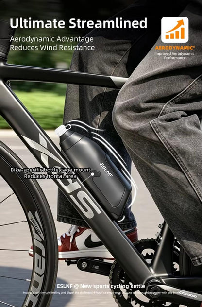 ESLNF Aero Water Bottle with Cage - 680ml - Black/Transparent - D Byk Store