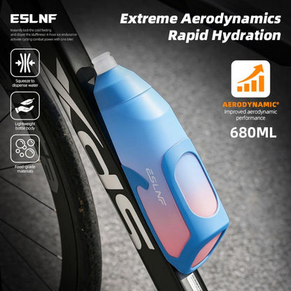 ESLNF Aero Water Bottle with Cage - 680ml - Blue/Pink - D Byk Store