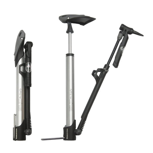 Giyo GM - 71 Micro Floor Pump W/Gauge - Silver - D Byk Store