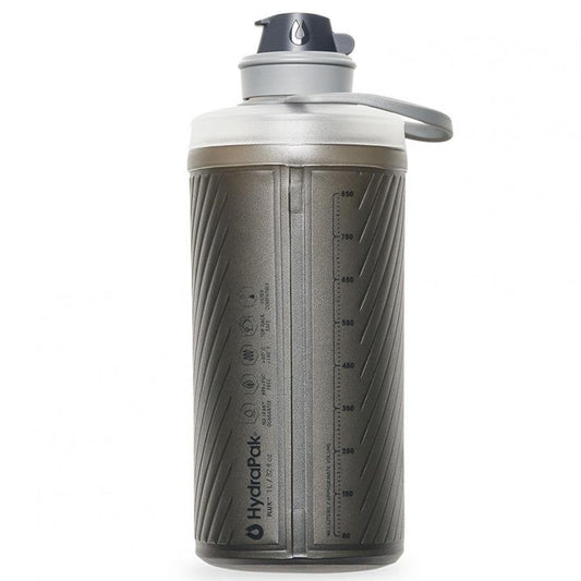 Hydrapak Flux Flexible Bottle - Mammoth Grey (1 Litre) - D Byk Store