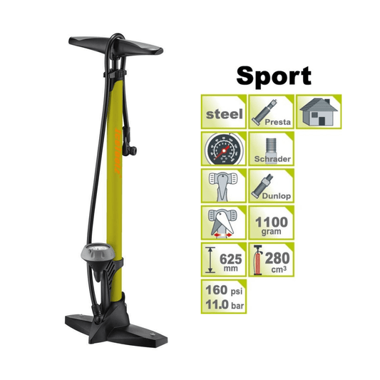 IceToolz Floor Pump Sport - Steel - D Byk Store