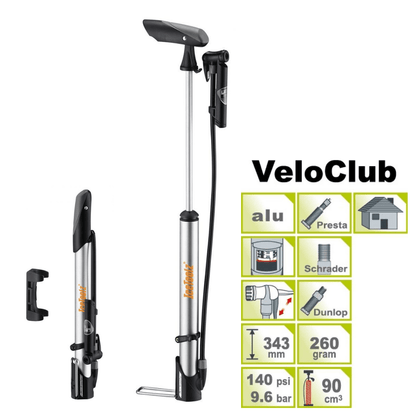 IceToolz Mini Floor Pump VeloClub - D Byk Store