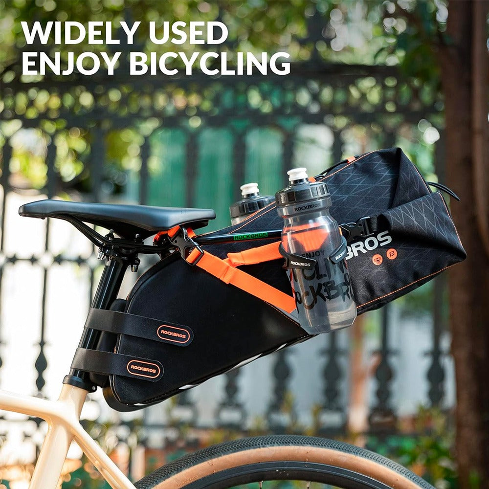 Rockbros Multifunctional Saddle Bag Stabilizer & Bottle Cage Mount - Black
