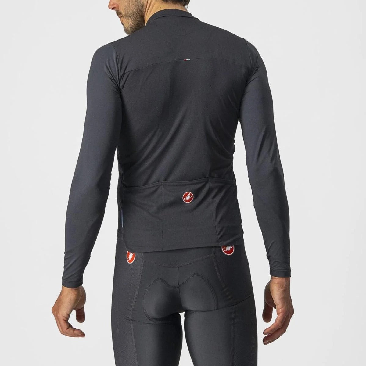 Castelli Prologo 7 Long Sleeve Jersey - Light Black/Silver Gray/Ivory
