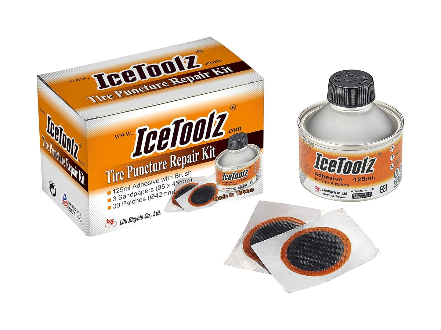 IceToolz Bike Tire Puncture Repair Kit Box - 65B1