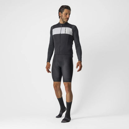 Castelli Prologo 7 Long Sleeve Jersey - Light Black/Silver Gray/Ivory