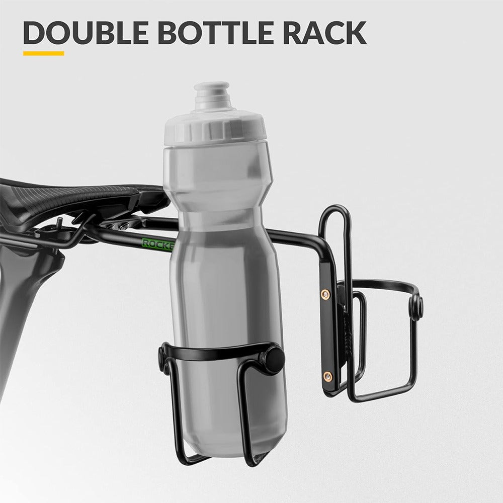 Rockbros Multifunctional Saddle Bag Stabilizer & Bottle Cage Mount - Black