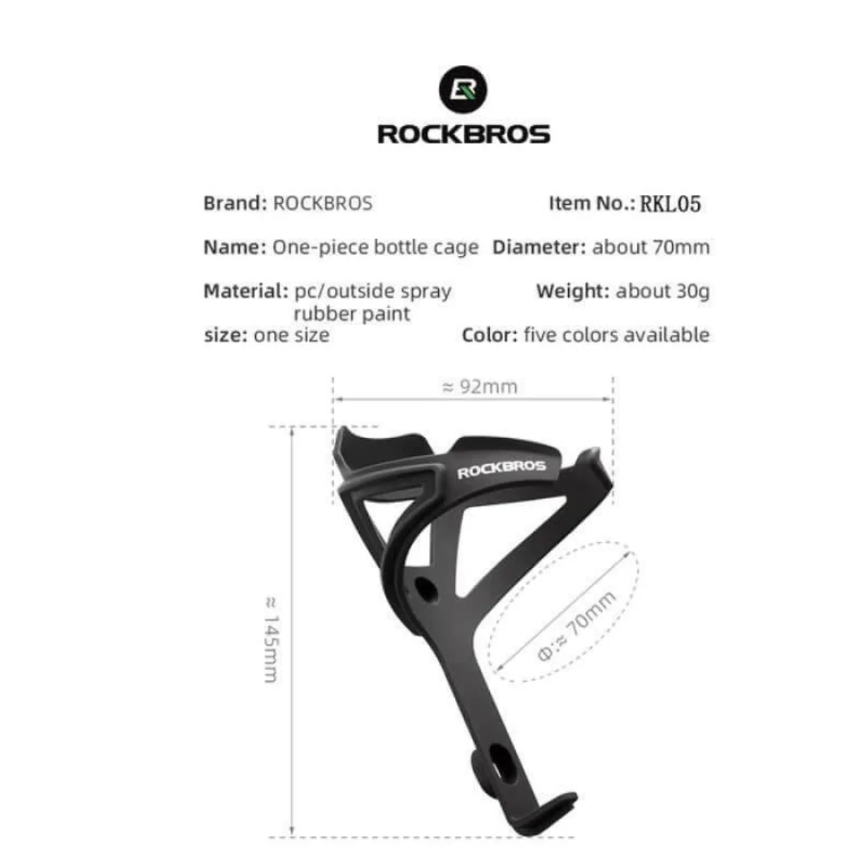 Rockbros RKL 05 Bottle Cage - Black