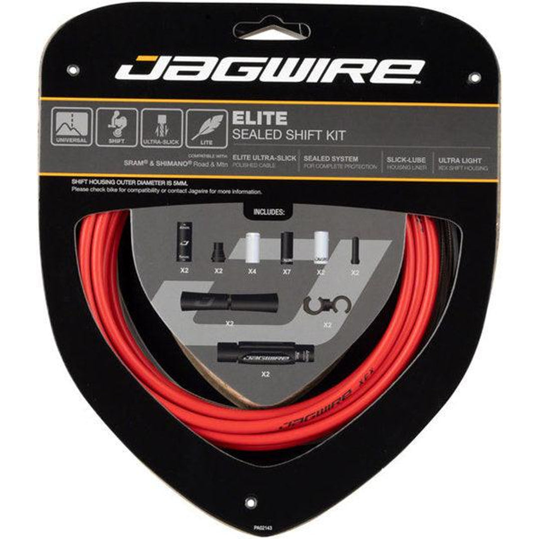 Jagwire 2x Elite Sealed Shift Kit - Red - D Byk Store