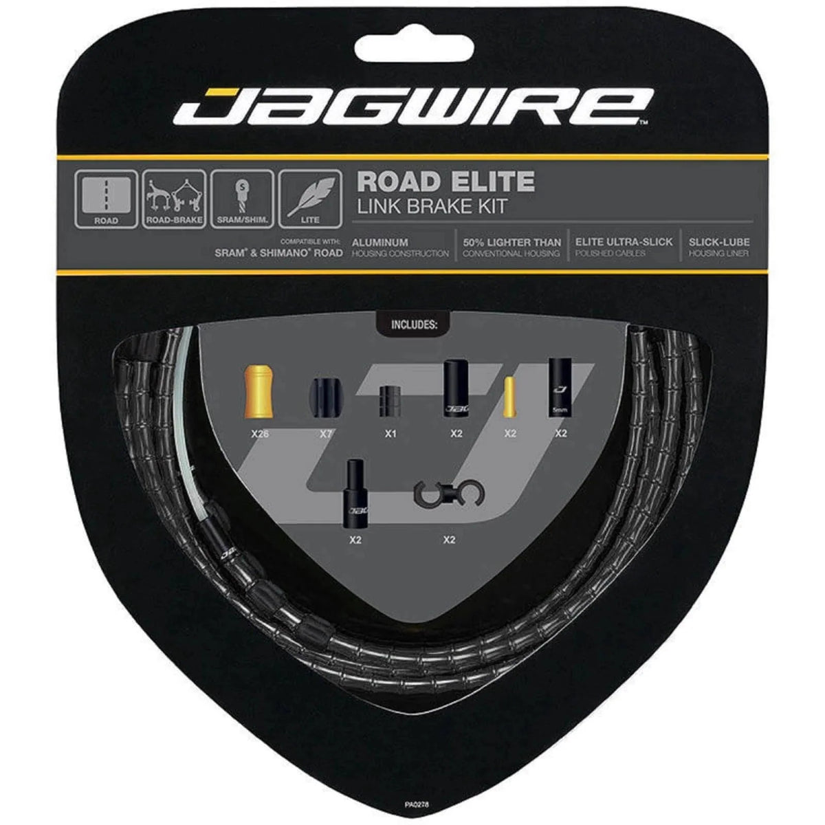 Jagwire Road Elite Link Brake Kit - Black - D Byk Store