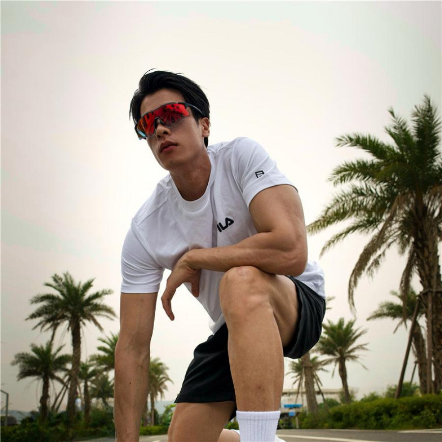 Kapvoe Cheetah Sports Sunglasses-Pink/Green - D Byk Store