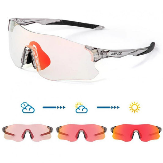 Kapvoe K1129 Coloured Photochromic Sunglasses-Red/Clear - D Byk Store
