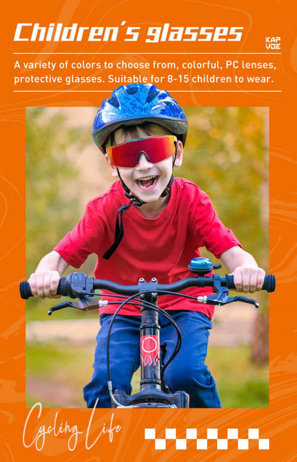 Kapvoe K9028 Kids Single Lens Sunglasses-Red/Black - D Byk Store