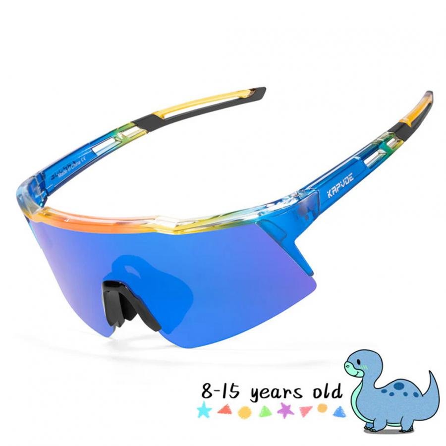 Kapvoe K9028 Kids Sports Leisure Sunglasses-Blue - D Byk Store