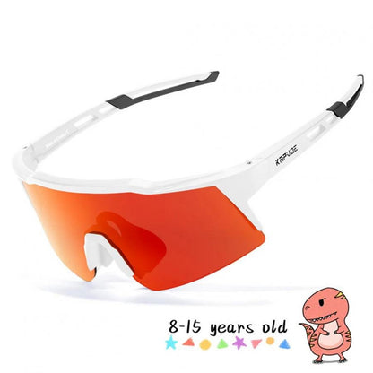 Kapvoe K9028 Kids Sports Leisure Sunglasses-Red/White - D Byk Store