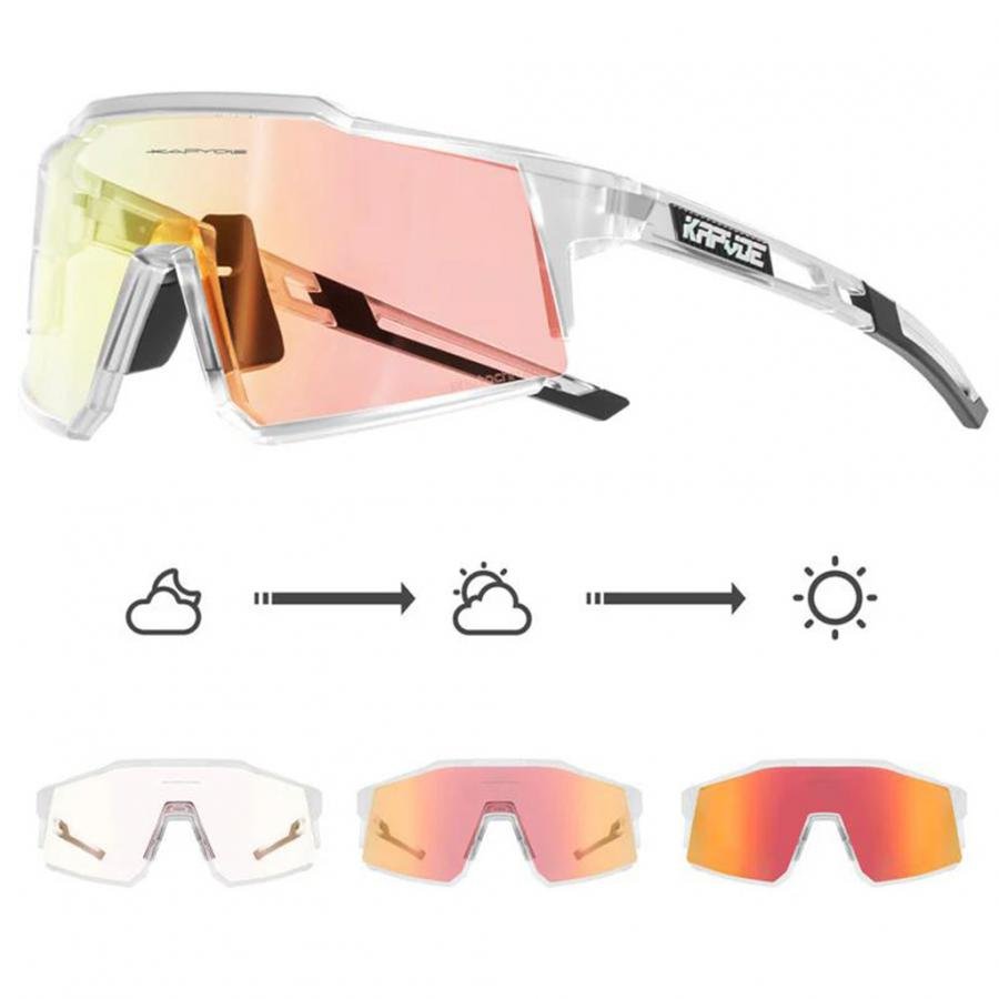 Kapvoe KE9022 Coloured Photochromic Sunglasses-Red/Clear - D Byk Store