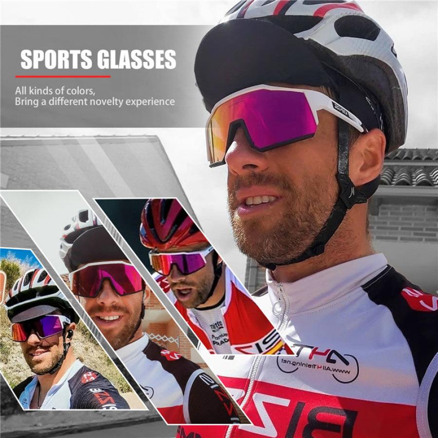 Kapvoe KE9022 Multi-Lens Sports Sunglasses-Clear/Black - D Byk Store