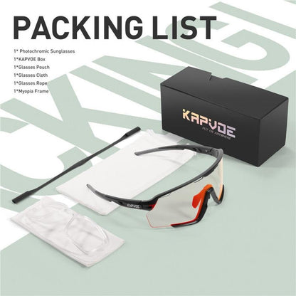Kapvoe X170 Coloured Photochromic Sunglasses - Black/Orange - D Byk Store
