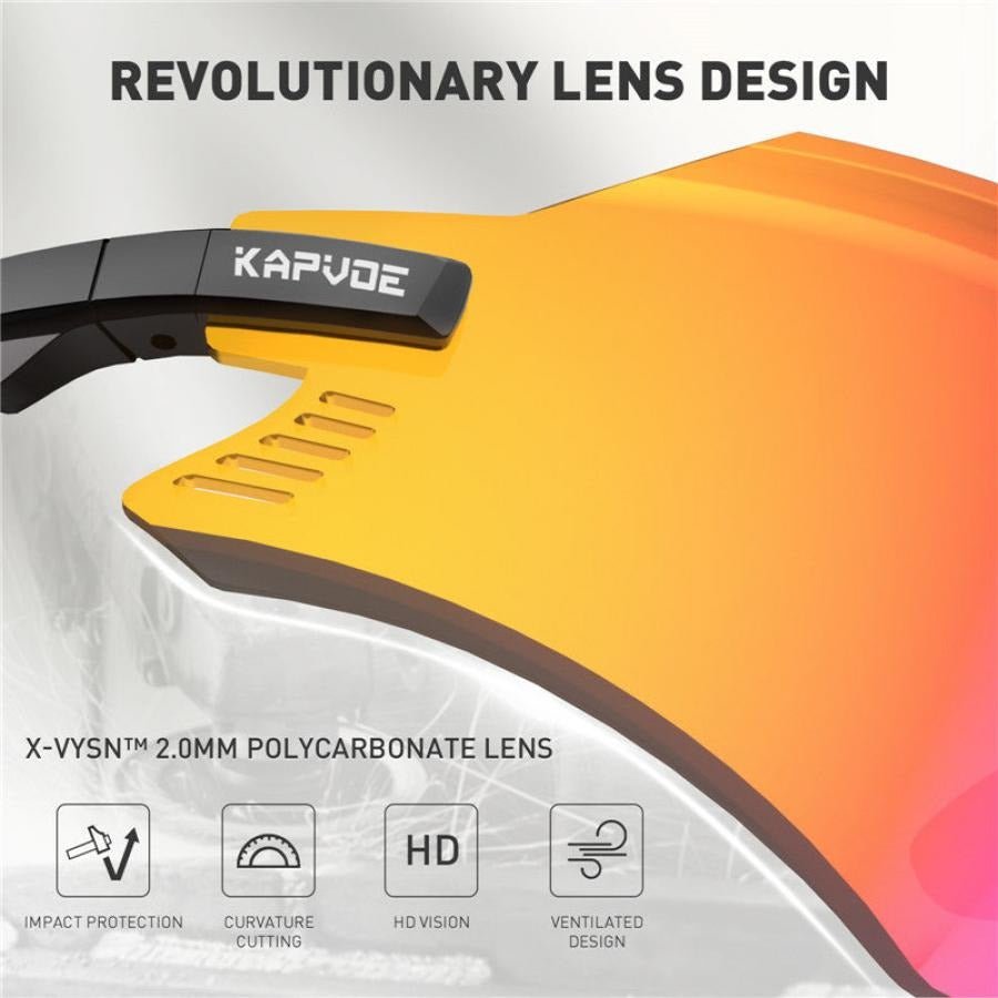 Kapvoe X2 Sports Sunglasses - Silver/Black - D Byk Store