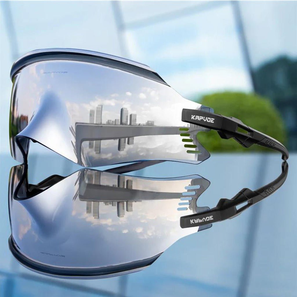 Kapvoe X2 Sports Sunglasses - Silver/Black - D Byk Store