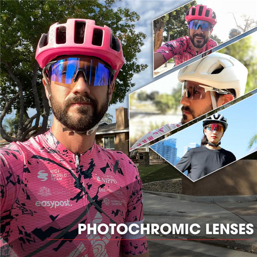 Kapvoe X27 Rimless Photochromic Sunglasses-White/Red - D Byk Store