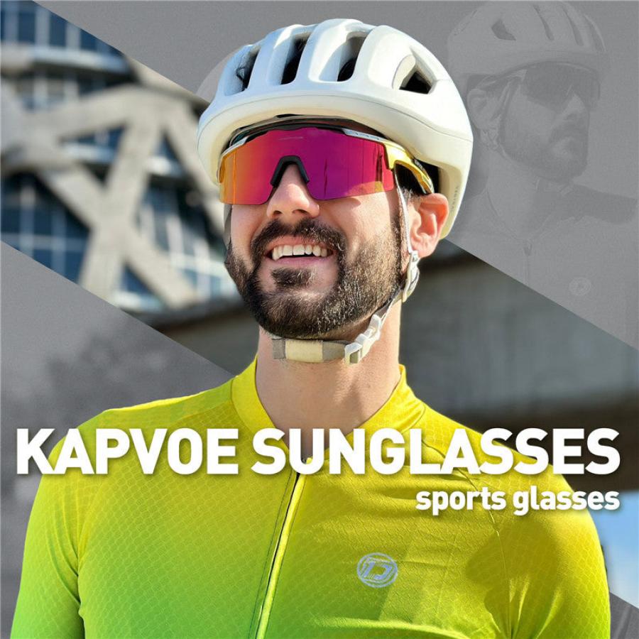 Kapvoe X75 Half Frame Sports Sunglasses-Purple/White - D Byk Store