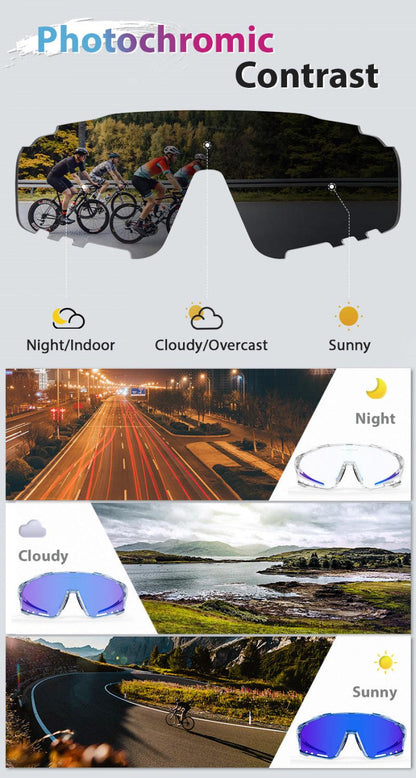 Kapvoe X76 Colour Changing Frames Photochromic Sunglasses-Blue - D Byk Store