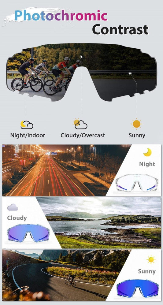 Kapvoe X76 Colour Changing Frames Photochromic Sunglasses - Blue/Green - D Byk Store